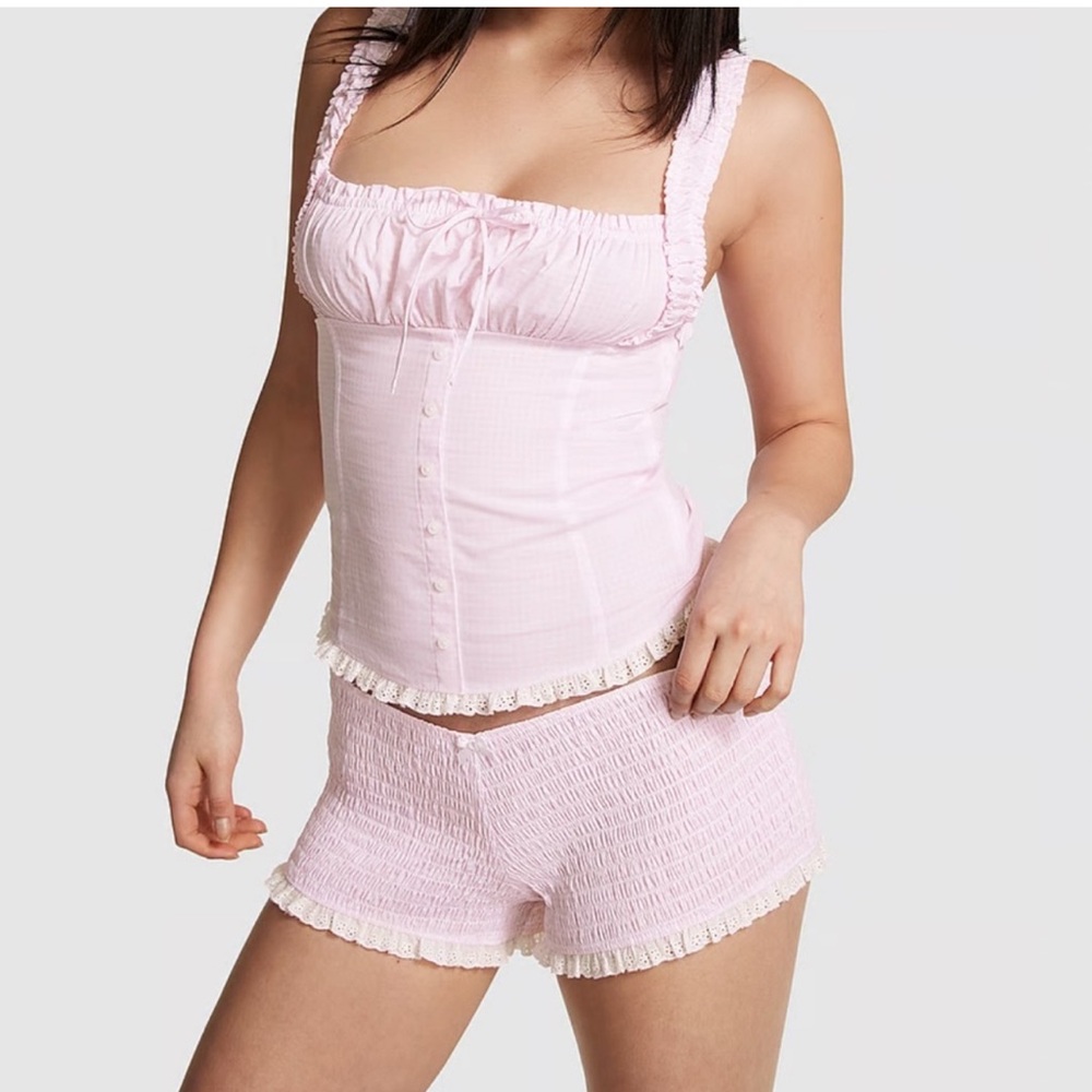 Frankie’s Bikinis VS Pink Gingham Top